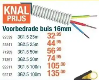 Cevo Voorbedrade buis 16mm aanbieding