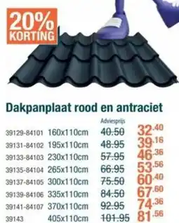 Cevo Dakpanplaat rood en antraciet aanbieding