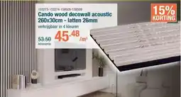 Cevo Cando wood decowall acoustic Latten 26mm aanbieding