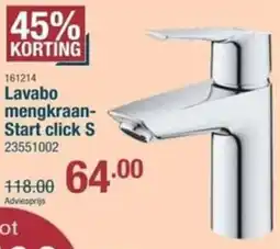Cevo Grohe Lavabo mengkraan Start click S aanbieding