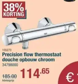 Cevo Grohe Precision flow Thermostaat Douche Opbouw Chroom aanbieding