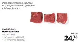 Hanos Hanos Selektie Hertenbiefstuk aanbieding
