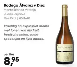 Hanos Bodega Álvarez y Díez Mantel Blanco Verdejo aanbieding