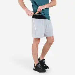 Decathlon Trailshort voor heren Run 900 Ultra parelgrijs aanbieding