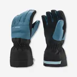 Decathlon Warme en waterdichte skihandschoenen voor kinderen 500 jeansblauw aanbieding