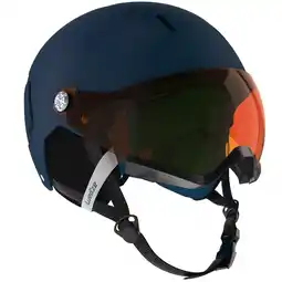 Decathlon Skihelm met vizier voor pisteskiën volwassenen FEEL150 blauw aanbieding