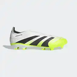 Decathlon Veterloze voetbalschoenen volwassenen Predator League Laceless FG/MG wit groen aanbieding