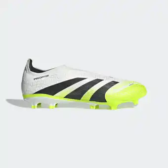 Decathlon Veterloze voetbalschoenen volwassenen Predator League Laceless FG/MG wit groen aanbieding