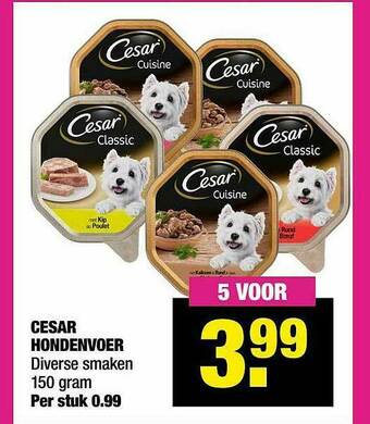 Big Bazar Cesar Hondenvoer aanbieding