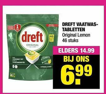 Big Bazar Dreft Vaatwastabletten aanbieding