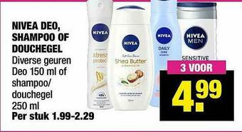 Big Bazar Nivea Deo Shampoo Of Douchegel aanbieding
