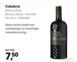 Hanos Calabria Belena shiraz Barossa Valley aanbieding