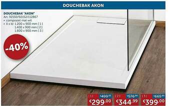 Zelfbouwmarkt Douchebak Akon aanbieding