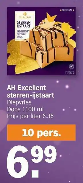 Albert Heijn Ah excellent sterren-ijstaart aanbieding