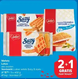 Carrefour Wafels Lotus aanbieding