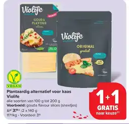 Carrefour Plantaardig alternatief voor kaas Violife aanbieding