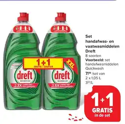Carrefour Set handafwas- en vaatwasmiddelen Dreft aanbieding
