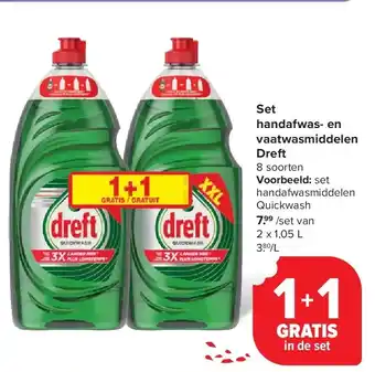 Carrefour Set handafwas- en vaatwasmiddelen Dreft aanbieding