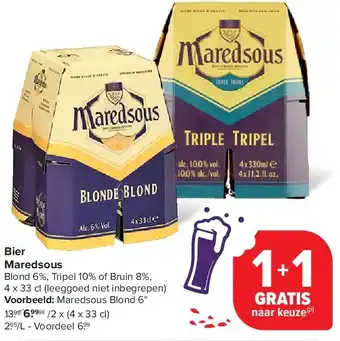 Carrefour Bier Maredsous aanbieding