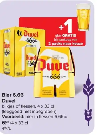 Carrefour Bier 6,66 Duvel aanbieding