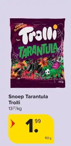 Carrefour Snoep Tarantula Trolli aanbieding
