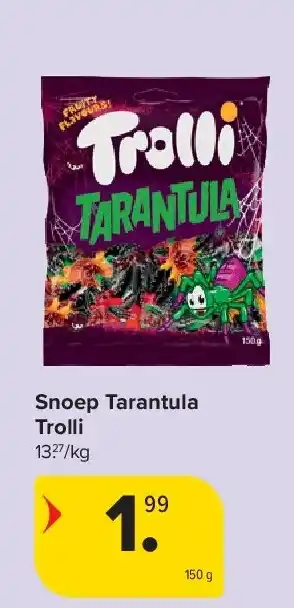 Carrefour Snoep Tarantula Trolli aanbieding