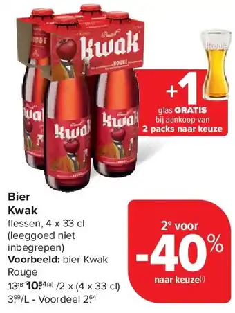 Carrefour Bier Kwak aanbieding