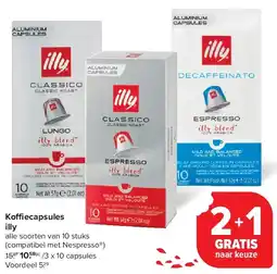 Carrefour Koffiecapsules illy aanbieding