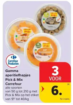 Carrefour Gamma aperitiefhapjes Pick & Mix Carrefour aanbieding