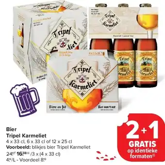 Carrefour Bier Tripel Karmeliet aanbieding
