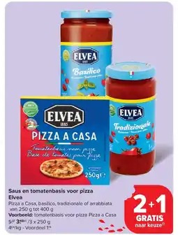 Carrefour Saus en tomatenbasis voor pizza Elvea aanbieding