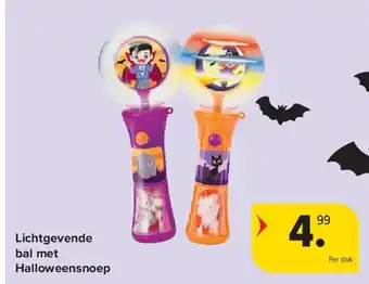 Carrefour Lichtgevende bal met Halloweensnoep aanbieding