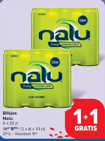 Carrefour Blikjes Nalu aanbieding