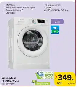 Carrefour Wasmachine FFB9469WVEE aanbieding