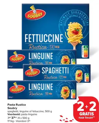 Carrefour Pasta Rustica Soubry aanbieding