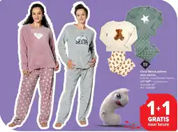 Carrefour Coral fl eece pyjama voor dames aanbieding