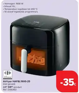 Carrefour Airfryer HAF8L1900-25 aanbieding