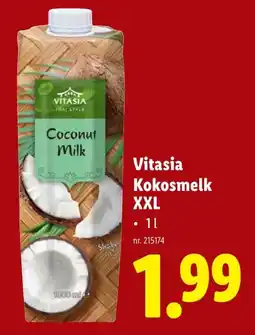 Lidl Vitasia Kokosmelk XXL aanbieding