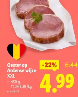 Lidl Oester op Ardense wijze XXL aanbieding