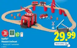 Lidl lupilu Houten treinset aanbieding