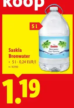 Lidl Saskia Bronwater aanbieding