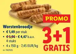 Lidl Worstenbroodje aanbieding