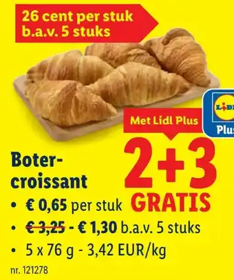 Lidl Boter- croissant aanbieding