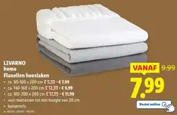 Lidl LIVARNO home Flanellen hoeslaken aanbieding