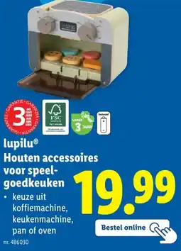 Lidl lupilu Houten accessoires voor speel- goedkeuken aanbieding