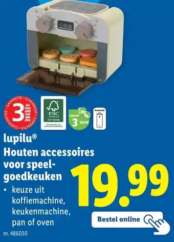 Lidl lupilu Houten accessoires voor speel- goedkeuken aanbieding