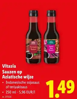 Lidl Vitasia Sauzen op Aziatische wijze aanbieding
