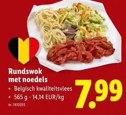 Lidl Rundswok met noedels aanbieding