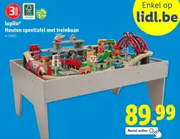 Lidl lupiluⓇ Houten speeltafel met treinbaan aanbieding