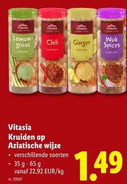 Lidl Vitasia Kruiden op Aziatische wijze aanbieding